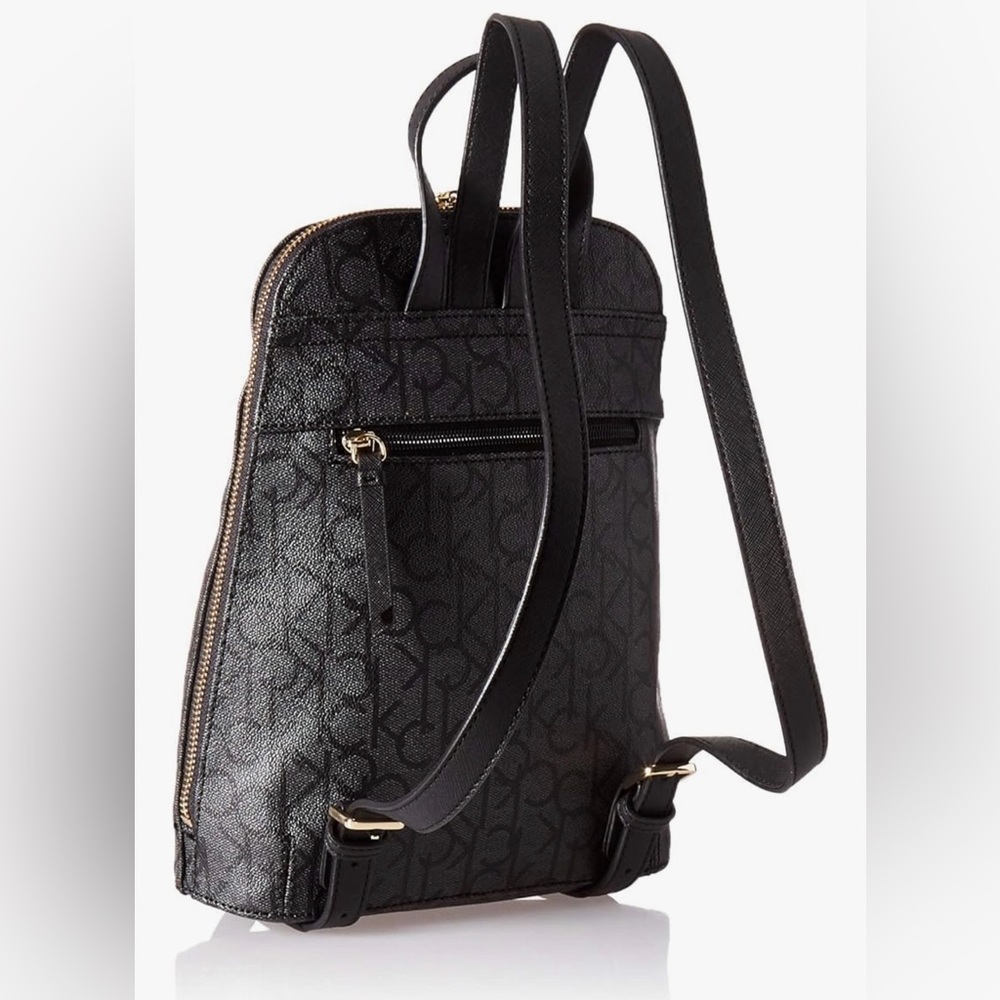 Calvin Klein Hudson Monogram Front Half Zip Pocket Backpack - Picture 2 of 6